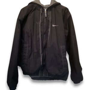 NIKE - Mens Black Warm Lined Windbreaker Jacket Size Medium
